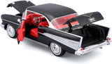 Maisto 1957 Chevrolet Bel Air Coupe BLACK with Red Interior "Special Edition" Series 1/18 Diecast Model 31477