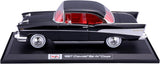 Maisto 1957 Chevrolet Bel Air Coupe BLACK with Red Interior "Special Edition" Series 1/18 Diecast Model 31477