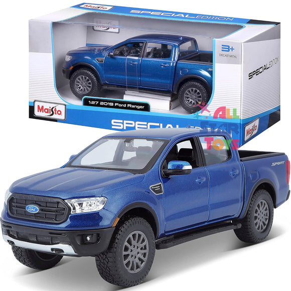 2019 Ford Ranger Pickup Truck Blue 1:24 Scale Diecast Maisto 31521