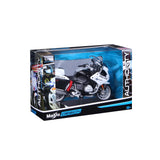 BMW R 1200 RT "U.S. POLICE" WHITE 1/18 DIECAST MOTORCYCLE MODEL BY MAISTO 32306