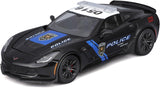 Maisto 1:24 Scale 2015 Chevrolet Corvette C7 Z06 Police Pursuit PPV Diecast Model Car Black 32516