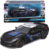 Maisto 1:24 Scale 2015 Chevrolet Corvette C7 Z06 Police Pursuit PPV Diecast Model Car Black 32516