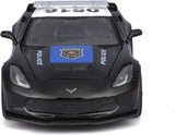 Maisto 1:24 Scale 2015 Chevrolet Corvette C7 Z06 Police Pursuit PPV Diecast Model Car Black 32516