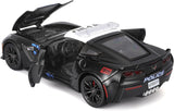 Maisto 1:24 Scale 2015 Chevrolet Corvette C7 Z06 Police Pursuit PPV Diecast Model Car Black 32516