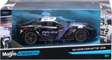 Maisto 1:24 Scale 2015 Chevrolet Corvette C7 Z06 Police Pursuit PPV Diecast Model Car Black 32516