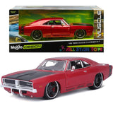 Maisto Design 1/25 1969 Dodge Charger R/T Muscle Diecast Model Red 32537
