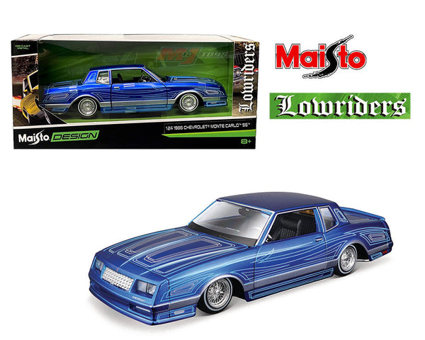 マイスト LOWRIDERS 1/24 '86 モンテカルロ SS - BLUE Maisto Design 1986 CHEVROLET MONTE CARLO SS LOWRIDER Blue with
