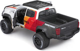 Maisto Design 1:27 2023 Toyota Tacoma TRD Pro White Toyo Tires Off-Road Series Diecast Car Model 32546