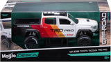 Maisto Design 1:27 2023 Toyota Tacoma TRD Pro White Toyo Tires Off-Road Series Diecast Car Model 32546