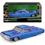 Maisto Design 1964 Chevrolet Impala SS Lowrider 1/26 Diecast Model Car 32547 Blue