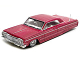 Maisto Design 1964 Chevrolet Impala SS Lowrider 1/26 Diecast Model Car 32547 Pink