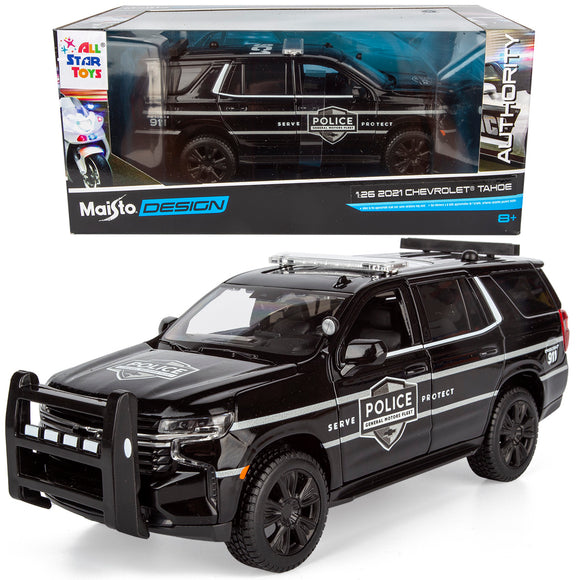 2021 Chevy Tahoe PPV (Police Pursuit Vehicle) Official Promo Version 1/26 Diecast Police Car Model Maisto Design Authority All Star Toys Exclusive 32548
