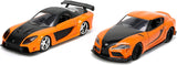Jada Fast & Furious Han's Mazda RX-7 & Toyota GR Supra 2 pak 1/32 Diecast Model Car 32910