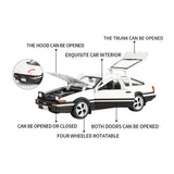 Maisto 1/24 Toyota Sprinter Trueno AE86 Diecast Model 32916 WHITE RHD (Right Hand Drive)