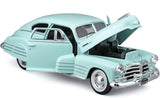 Maisto 1948 Chevrolet Fleetline Aerosedan Teal 1:25 Diecast Model 73266 Turquoise