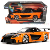 Jada Fast & Furious Han's 1995 Mazda RX-7 VeilSide 1/24 Diecast Model Car Orange 30732