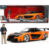 Jada Fast & Furious Han's 1995 Mazda RX-7 VeilSide 1/24 Diecast Model Car Orange 33174