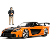Jada Fast & Furious Han's 1995 Mazda RX-7 VeilSide 1/24 Diecast Model Car Orange 33174