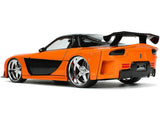 Jada Fast & Furious Han's 1995 Mazda RX-7 VeilSide 1/24 Diecast Model Car Orange 33174