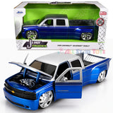 JADA 1/24 1999 Chevrolet Silverado Heavy Duty Dually w/ Custom Wheels Blue/Silver 35588