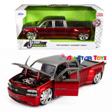 JADA 1/24 1999 Chevrolet Silverado Heavy Duty Dually Red/Silver 35590