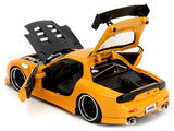 Jada Toys - JDM Tuners 1993 Mazda RX-7 (FD) HKS Power Yellow 1:24 Die-Cast Model 35957