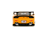 Jada Toys - JDM Tuners 1993 Mazda RX-7 (FD) HKS Power Yellow 1:24 Die-Cast Model 35957