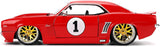 Jada Toys Fast & Furious 1:24 1969 Chevy Camaro Red with Racing Stripes DieCast Model Car, Detailed Exterior, Authentic Movie Replica, Collectible Toy, JADA 36151