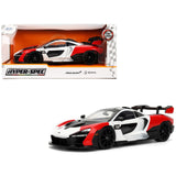 Jada Hyper-Spec 1/24 McLaren Senna Diecast Car Model White/Red/Black 36370