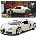 Jada 25 Years of Fast & Furious 2011 Bugatti Veyron - 1:24 Scale Diecast Model Toys 36476 White/Beige