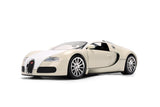 Jada 25 Years of Fast & Furious 2011 Bugatti Veyron - 1:24 Scale Diecast Model Toys 36476 White/Beige