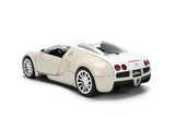 Jada 25 Years of Fast & Furious 2011 Bugatti Veyron - 1:24 Scale Diecast Model Toys 36476 White/Beige