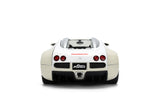 Jada 25 Years of Fast & Furious 2011 Bugatti Veyron - 1:24 Scale Diecast Model Toys 36476 White/Beige
