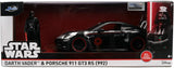 Jada Disney 1:24 Darth Vader & Porsche 911 GT3 RS (992) Diecast Model from Movie Star Wars 36477, Collectible Toy Car
