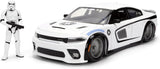 Jada Disney 1:24 Stormtrooper & 2021 Dodge Charger SRT Hellcat Diecast Model from Movie Star Wars, JADA 36478, Collectible Toy Car