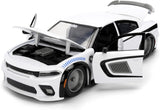 Jada Disney 1:24 Stormtrooper & 2021 Dodge Charger SRT Hellcat Diecast Model from Movie Star Wars, JADA 36478, Collectible Toy Car