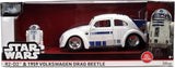 Jada Disney 1:24 Star Wars R2-D2 & 1959 Volkswagen Drag Beetle Diecast Model from Movie Star Wars, JADA 36912, Collectible Toy Car