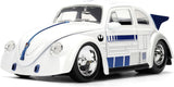 Jada Disney 1:24 Star Wars R2-D2 & 1959 Volkswagen Drag Beetle Diecast Model from Movie Star Wars, JADA 36912, Collectible Toy Car
