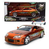 Jada 1/24 "25 Years of Fast & Furious" Brian's Toyota Supra Diecast Model Orange Color Brush Finish 37703