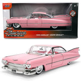 Jada 1959 Cadillac Coupe DeVille 1/24 Die-Cast Model Car – Pink Classic Lowrider Collectible Model 38004