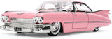 Jada 1959 Cadillac Coupe DeVille 1/24 Die-Cast Model Car – Pink Classic Lowrider Collectible Model 38004