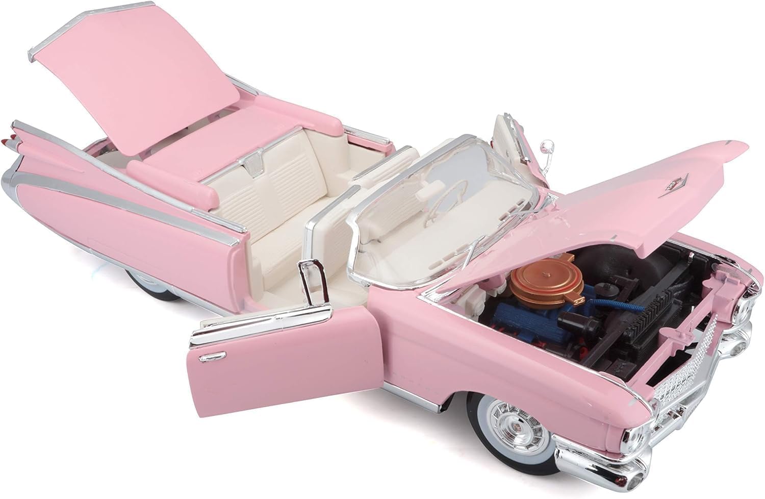 Maisto 1959 Cadillac Eldorado Biarritz Convertible Pink 1/18