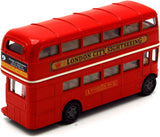 London Routemaster Double Decker Bus Red, 5 inch Diecast Model with color box Motormax 76002