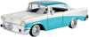 1957 Chevrolet Bel Air Lowrider in Turquoise and Cream 1/24 Diecast Model Motormax Get Low 79029