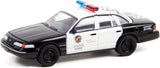 Greenlight 1992 Ford Crown Victoria Police Interceptor Black & White Los Angeles Police Department LAPD Drive 2011 Movie 1/64 Diecast Model Car Greenlight 44930-D