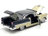 1955 Chevrolet Bel Air Low Rider Gold 1:24 Diecast Model Motormax Get Low Series 79031 Beige