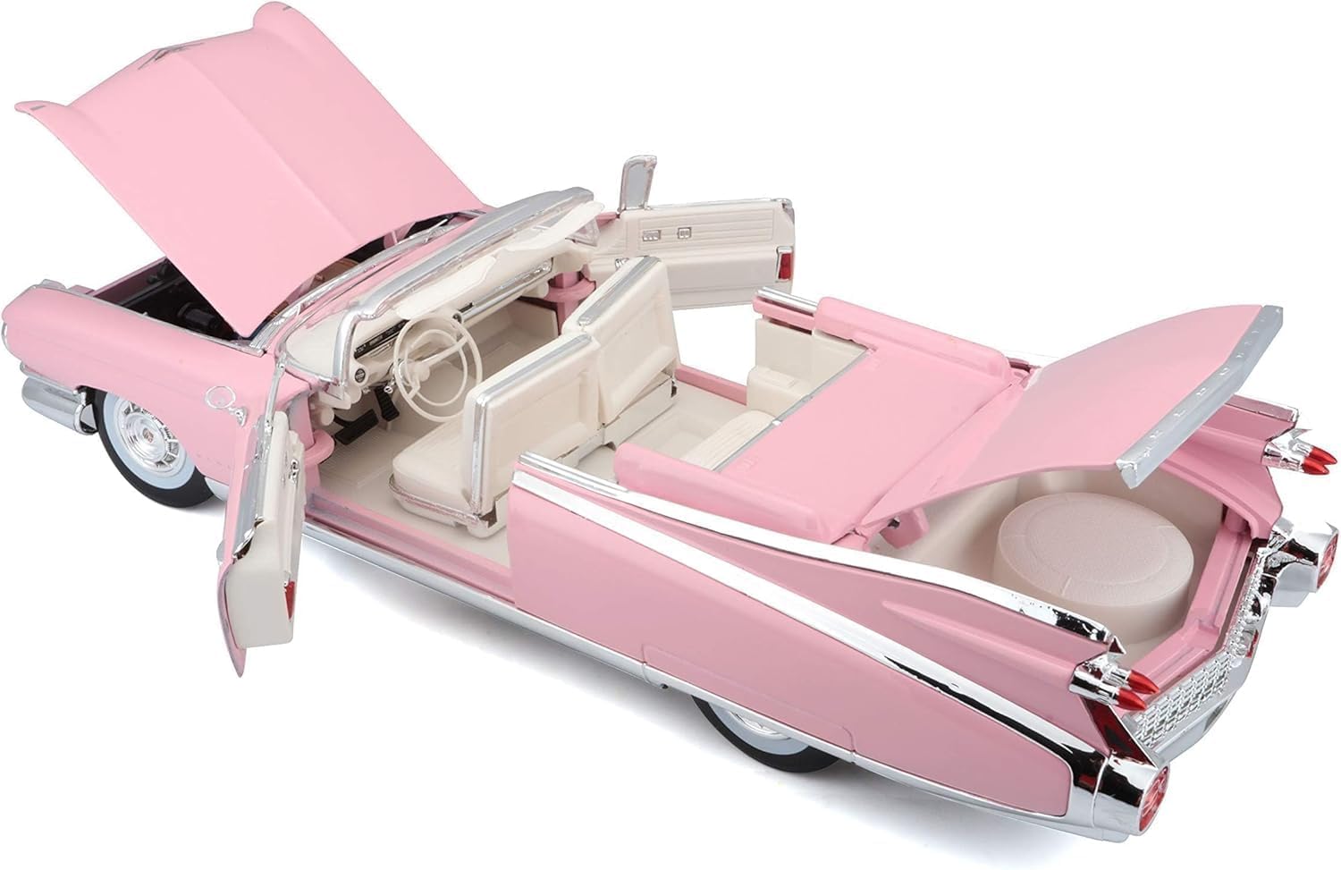 Maisto 1959 Cadillac Eldorado Biarritz Convertible Pink 1/18