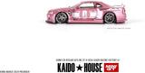 True Scale Miniatures Model Car Compatible with Nissan Skyline GT-R (R34) Kaido Racing Factory V1 Pink 1/64 Diecast Model Car Kaido House KHMG128