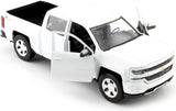 2017 Chevrolet Silverado 1500 LT Z71 Crew Cab 1:27 Diecast Model by MotorMax 79348 WHITE