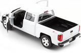 2017 Chevrolet Silverado 1500 LT Z71 Crew Cab 1:27 Diecast Model by MotorMax 79348 WHITE